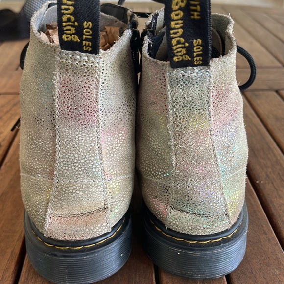 Dr. Martens , 1460 Pascal Y, rainbow iridescent combat boots. Lace up, Zip. - Picture 9 of 14